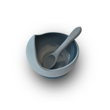 Load image into Gallery viewer, Silicone Suction Bowl w/ Spoon (Ocean)
