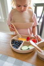 Load image into Gallery viewer, 2 Pack Feeding Bibs (Rose + Oatmeal)

