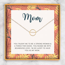 Load image into Gallery viewer, Mom Necklace | Gold Circle Charm
