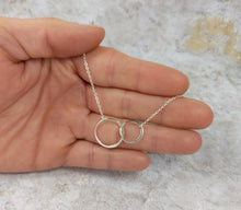 Load image into Gallery viewer, My Mom, My Best Friend Necklace | Interlocking Silver Circle
