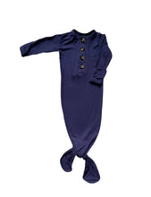 Load image into Gallery viewer, Navy- Bamboo Knotted Gown
