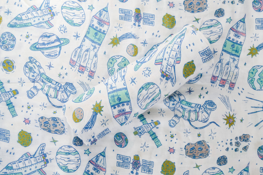 Multi-Purpose Muslin Swaddle Blanket- Outer Space